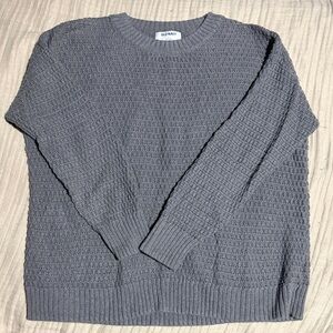 Old Navy Textured Gray Crewneck Sweater